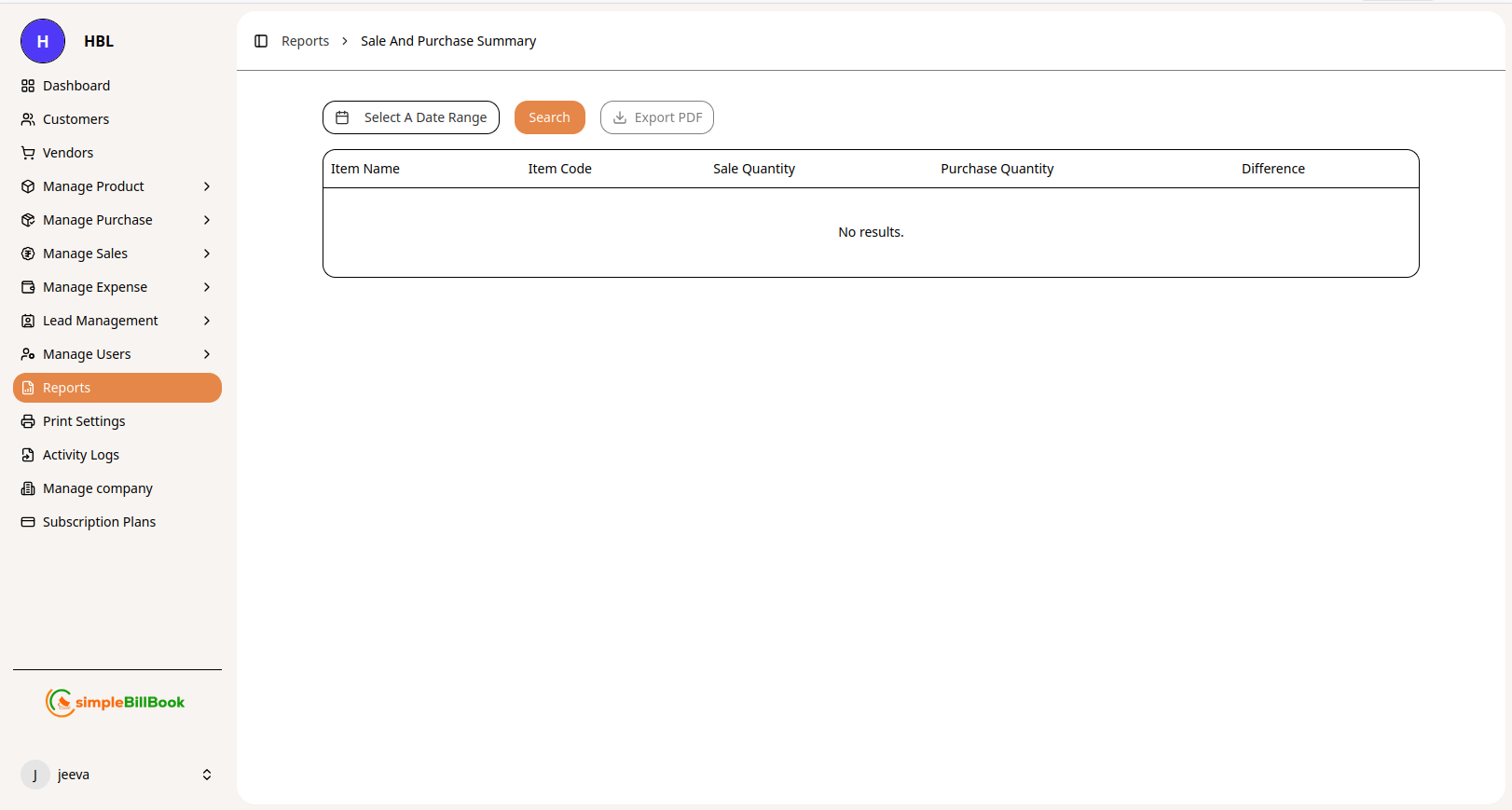 Sales And Purchase Summary