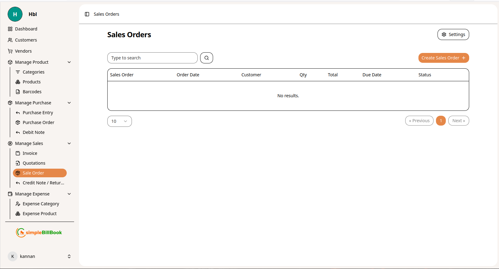 விற்பனை ஆர்டர்கள் பட்டியல்